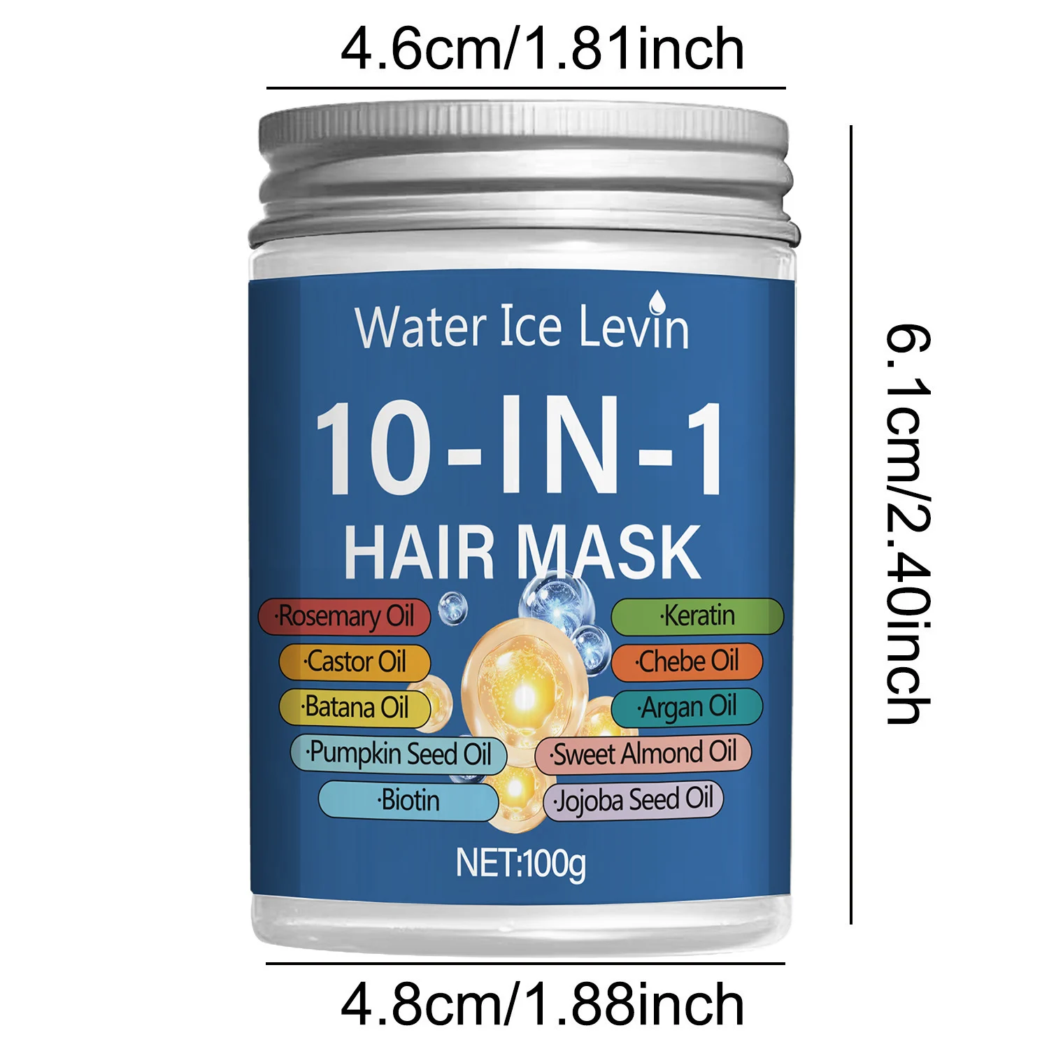 10-in-1 Hair Mask Bar with Rosemary & Castor Oil for Repair & Strength 1 10 in 1 hair mask bar spu992250565529 desc 1