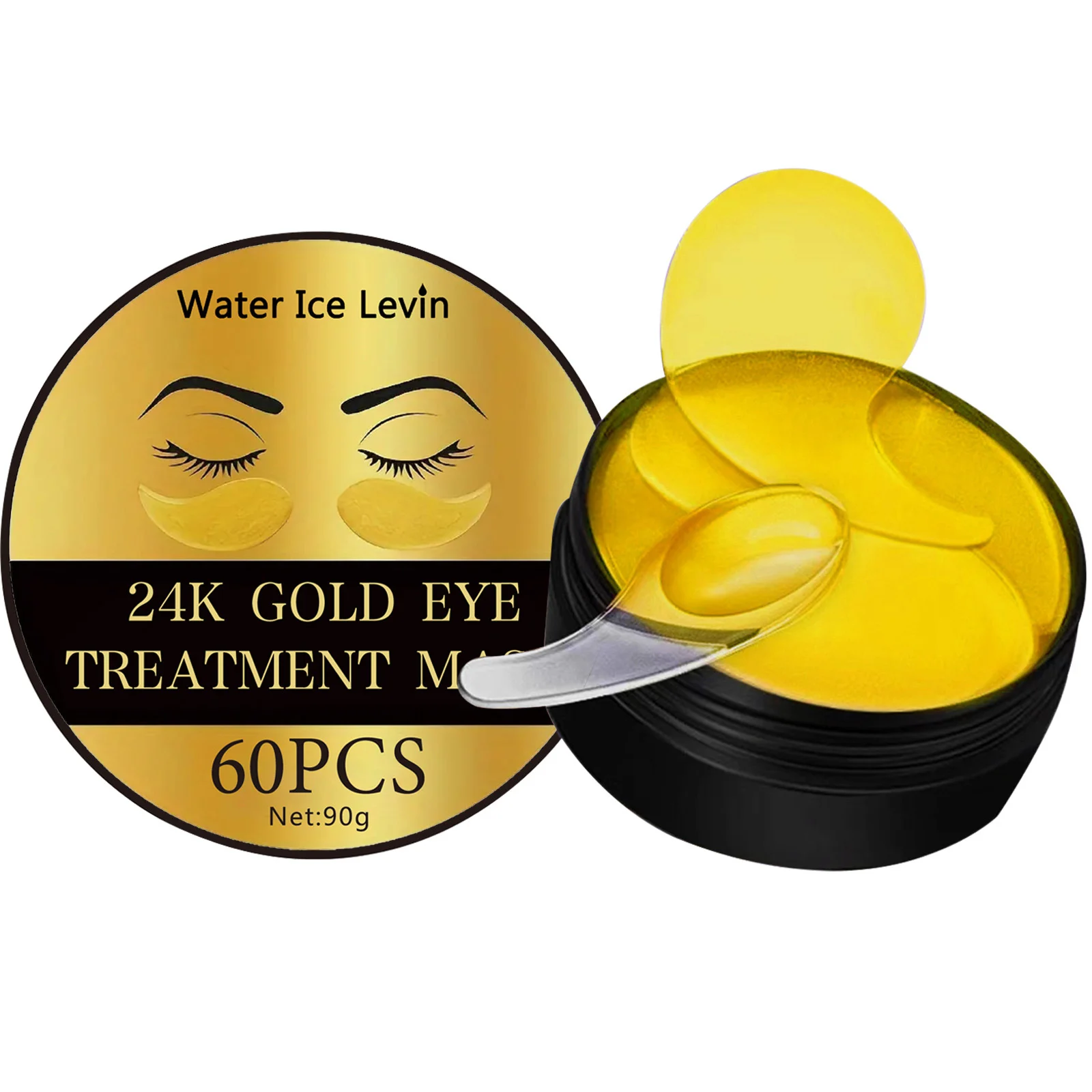 24K Gold Eye Pads - Firming & Moisturizing Under-Eye Treatment (60 Pieces) 1 24k gold eye pads spu845152033386 desc 1
