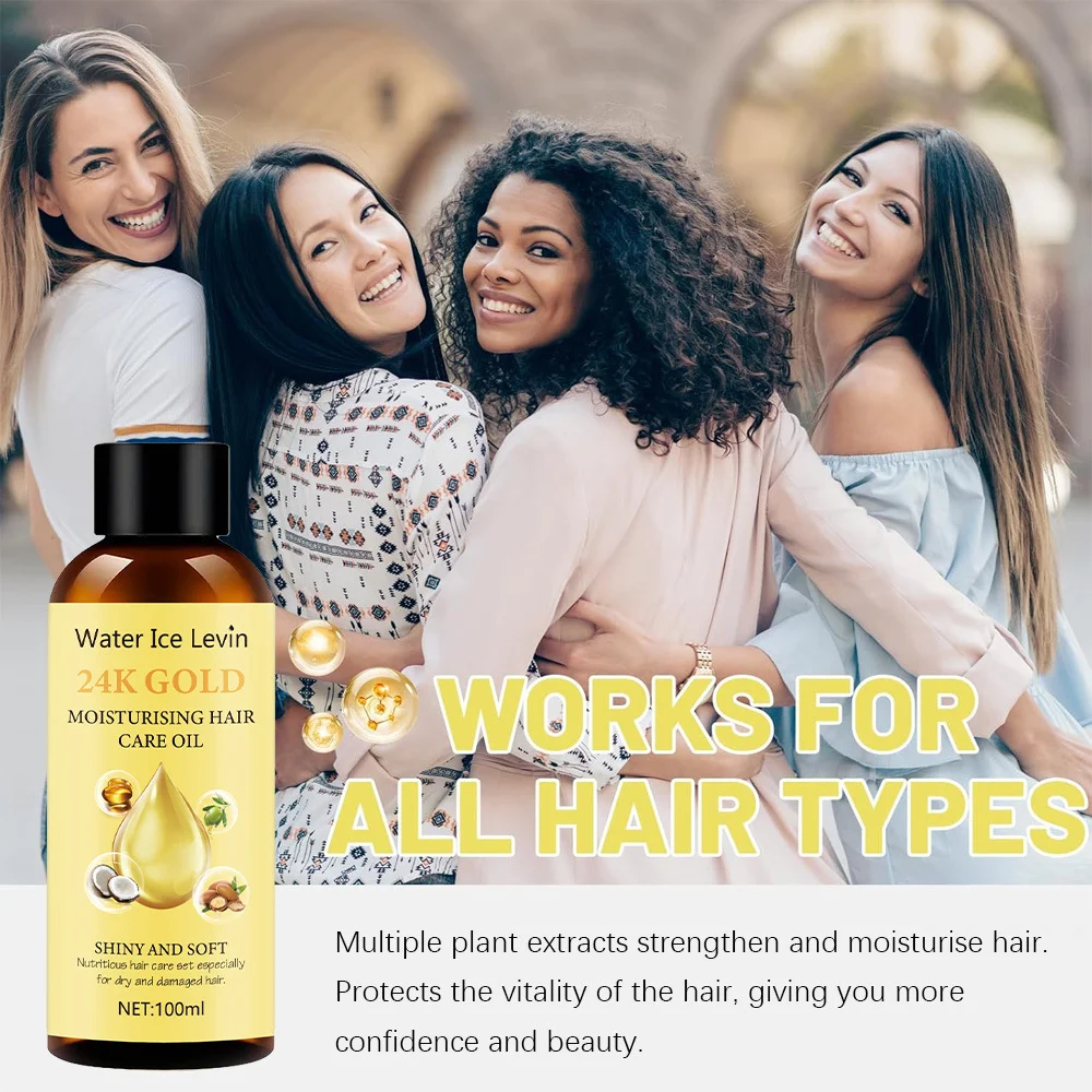 24K Gold Hair Oil - Intensive Repair for Dry Damaged Hair 4 24k gold hair moisturising oil spu826581040530 desc 4