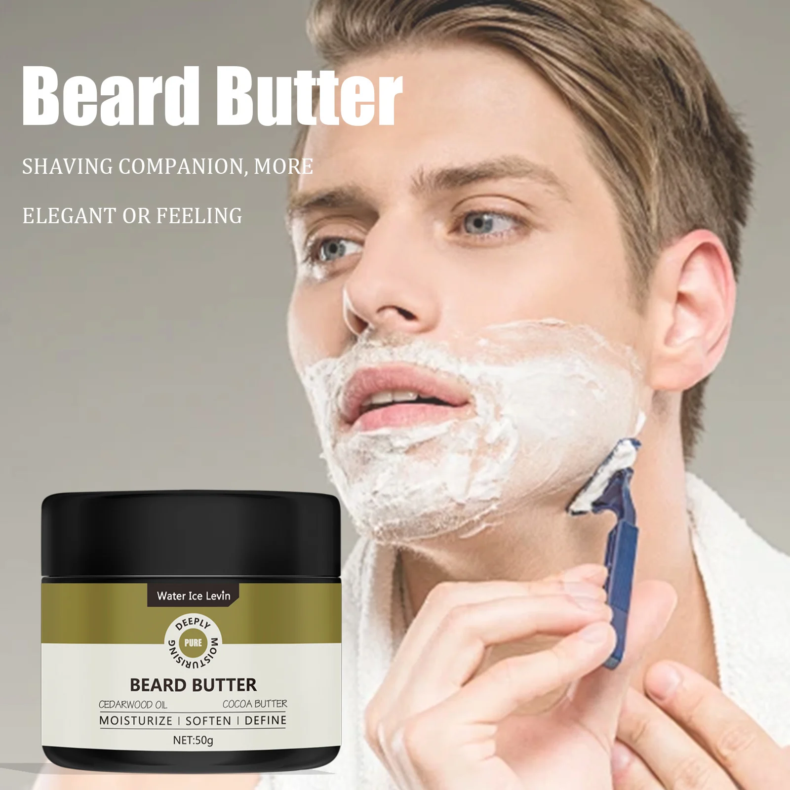 Beard Butter Shaving Cream - Moisturizing & Softening Formula - 50g 3 beard butter shaving cream spu825647662227 desc 3