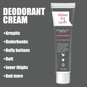 Water Ice Levin Deodorant Cream | Lotion to Powder for Underarms & More