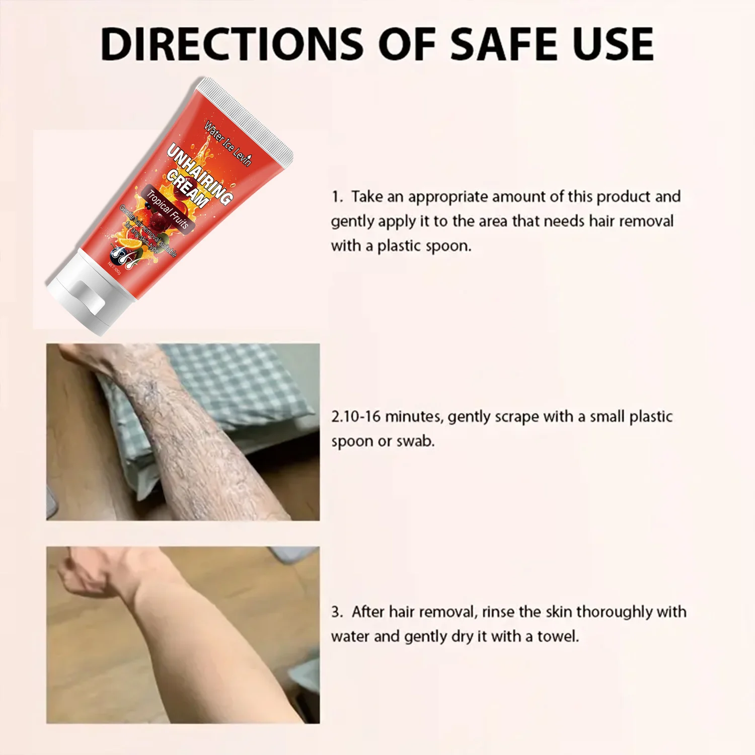 Tropical Fruits Gentle Hair Removal Cream for Face & Body (100g) 7 gentle hair removal cream spu948242938001 desc 7