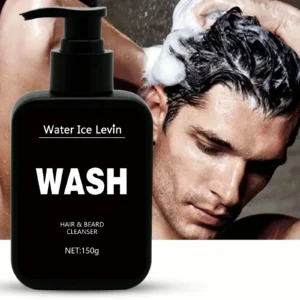 Water Ice Levin Hair & Beard Cleanser Smooth Refreshing Foaming Wash 150g