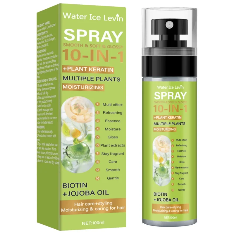 Water Ice Levin 100ml Hair Conditioner Spray with Plant Extracts for Smooth & Glossy Hair