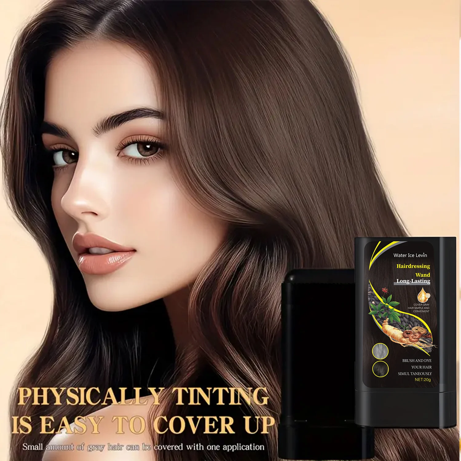 Gray Hair Coverage Wand - Instant Brush & Dye Applicator (20g) 5 hair dyeing wand comb spu945905861121 desc 5