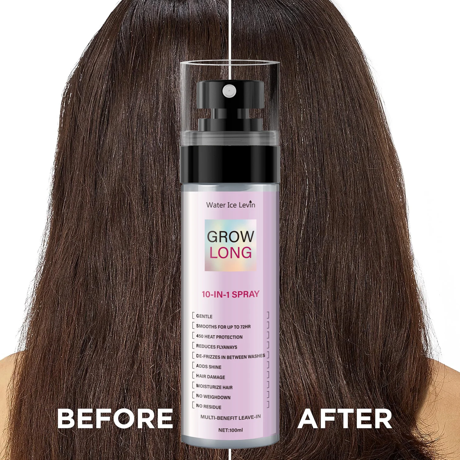 10-in-1 Hair Spray for Straight Hair - Smoothing with 450°F Heat Protection 1 hair smoothing heat protection spray spu941862955290 desc 1