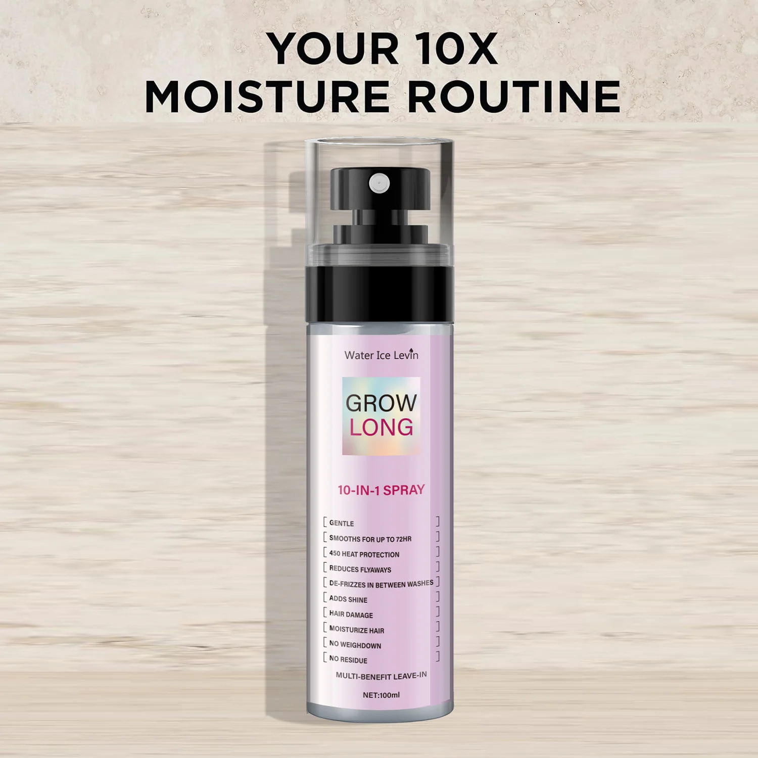 10-in-1 Hair Spray for Straight Hair - Smoothing with 450°F Heat Protection 4 hair smoothing heat protection spray spu941862955290 desc 4