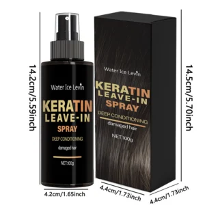 Water Ice Levin Keratin Leave-In Conditioner Spray for Damaged Hair - Deep Conditioning & Hydration
