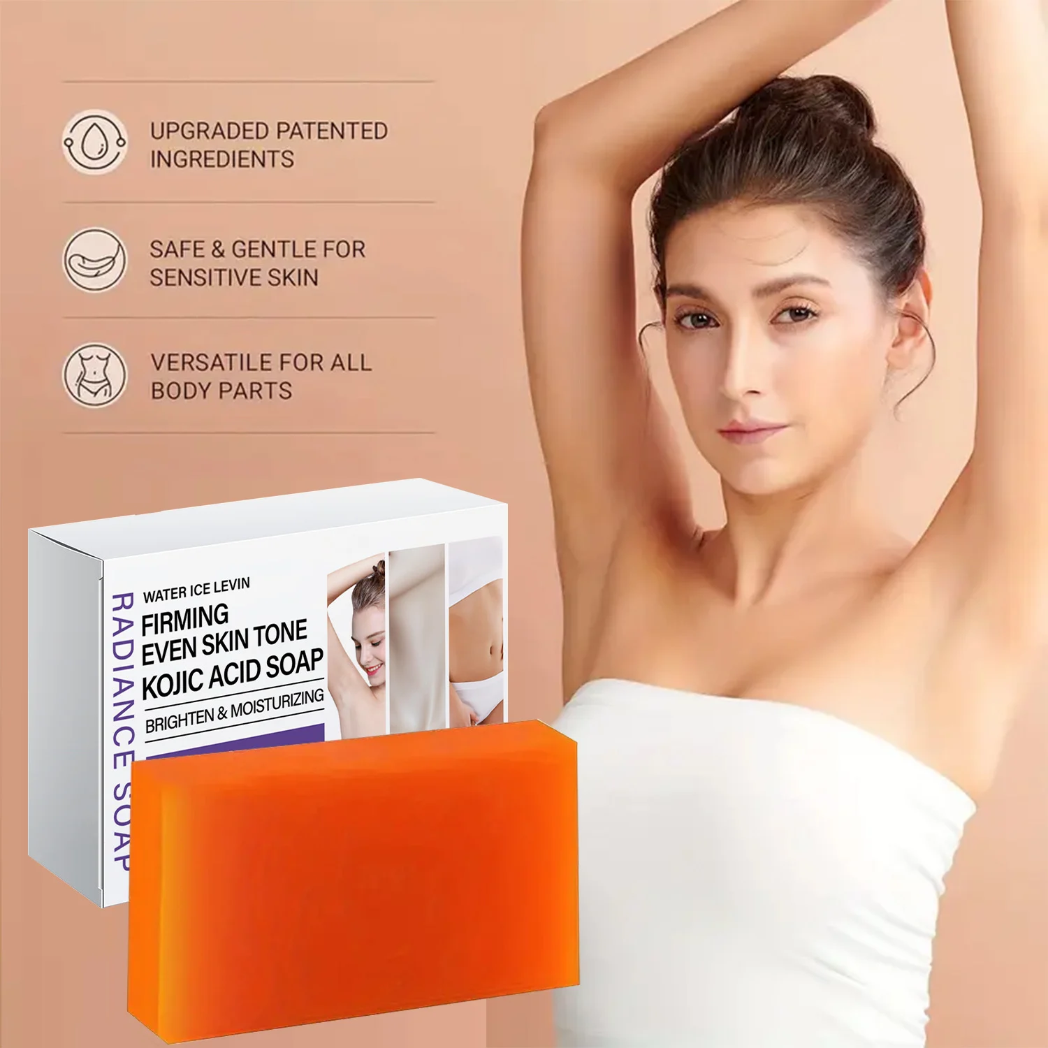 Kojic Acid Brightening Soap with Shea Butter for Even Skin Tone - 100g 2 kojic acid brightening soap spu998501082358 desc 2