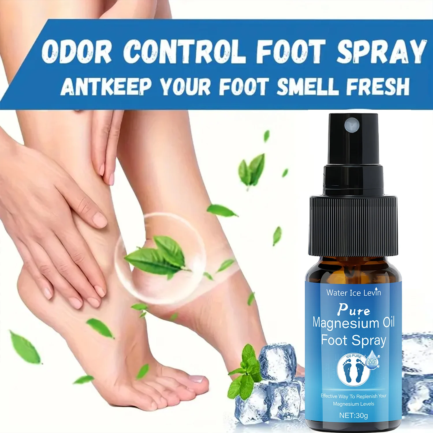 Magnesium Oil Foot Spray 30g - Odor Control & Exfoliating 4 magnesium oil foot spray spu990426248732 desc 4