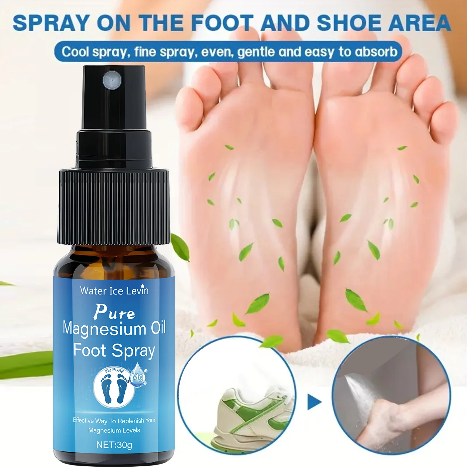 Magnesium Oil Foot Spray 30g - Odor Control & Exfoliating 5 magnesium oil foot spray spu990426248732 desc 5