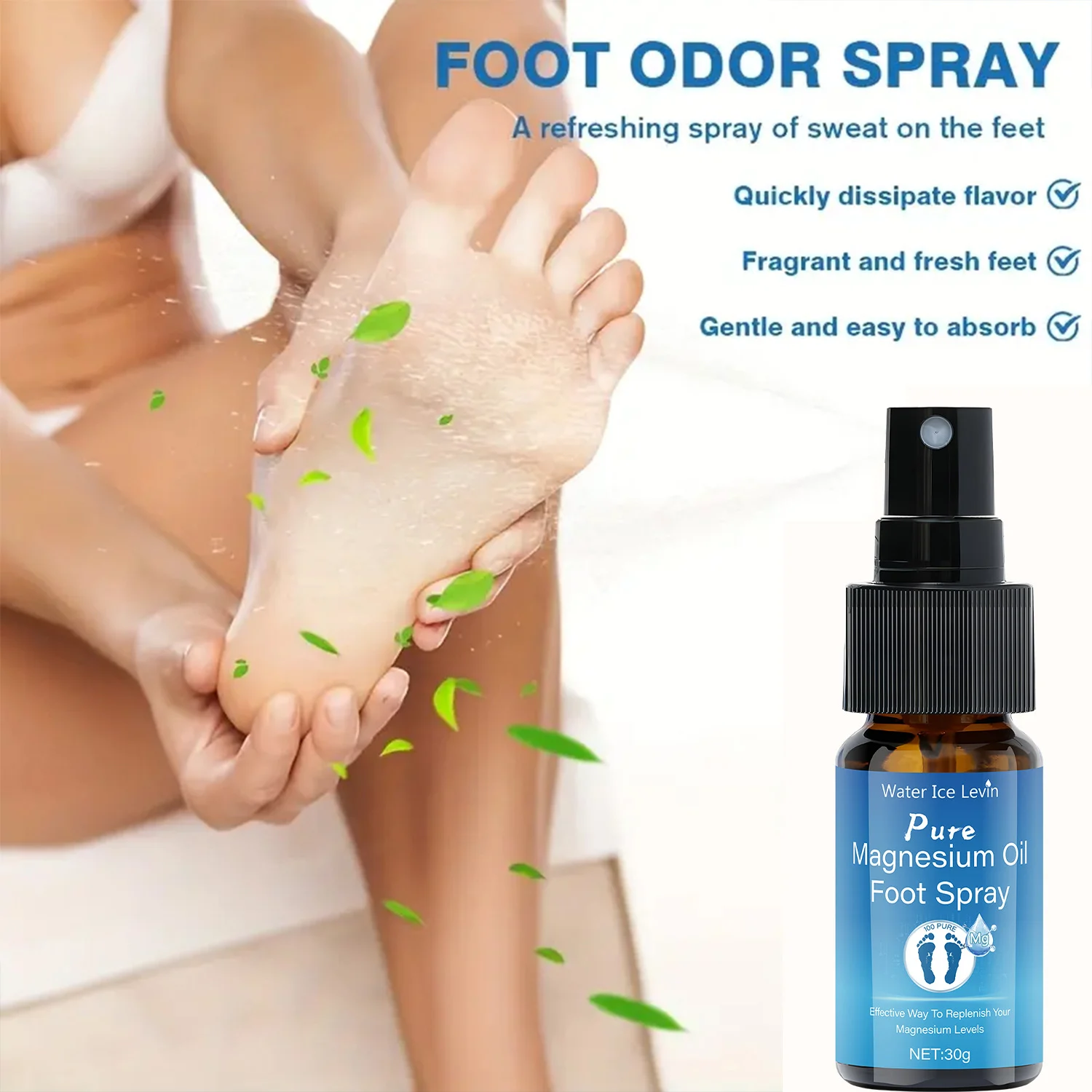 Magnesium Oil Foot Spray 30g - Odor Control & Exfoliating 8 magnesium oil foot spray spu990426248732 desc 8